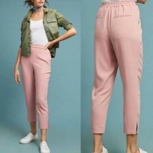 Anthro Pants XS Pink the essential rouser Tapered
